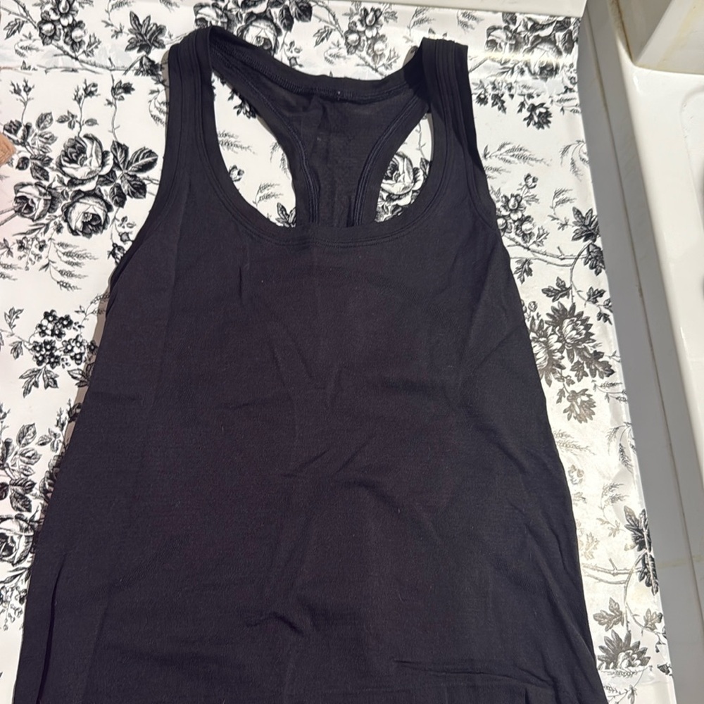 Black Lululemon athletic tank top